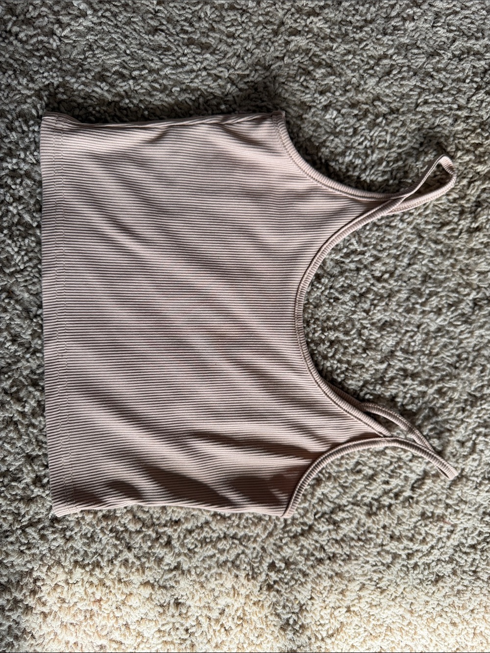 Target Ribbed Cropped Tank Top in Dusty Pink